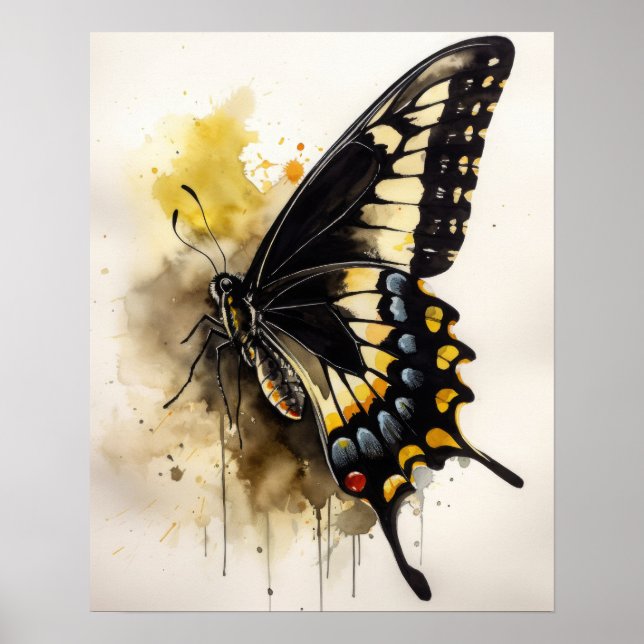Giant Swallowtail Butterfly Art Print Poster (Front)