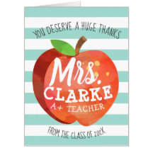 GIANT Teachers Apple Customized Thank You Huge
