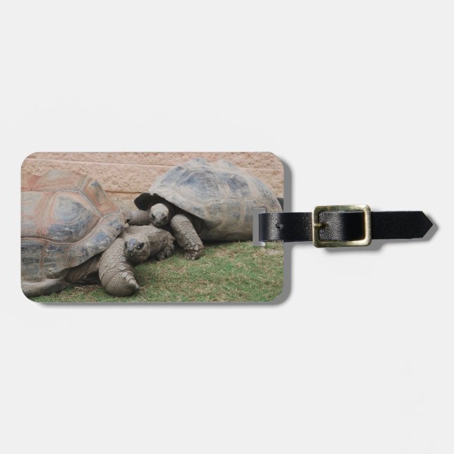 giant tortoises luggage tag (Front Horizontal)