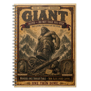 Giant, Vintage Circus Monster Notebook