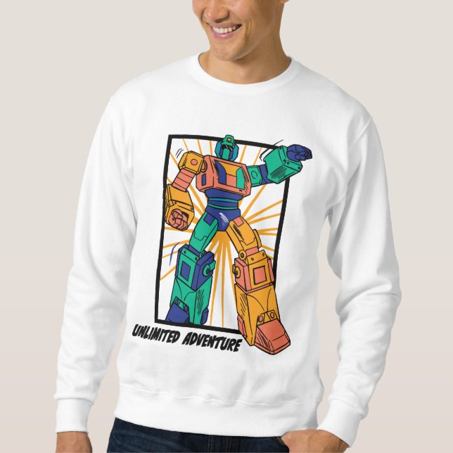 Giant Warrior Robot: Unlimited Adventure Sweatshirt (Front)