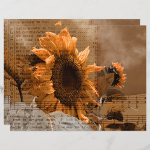 Giant Yellow Sunflowers Hymn Music Rustic Country