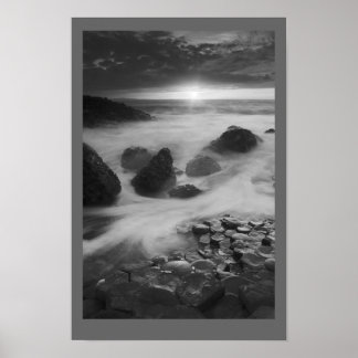 Giants Causeway at sunset Poster