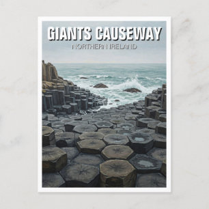 Giants Causeway Northern Ireland Travel Sunset Postcard