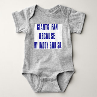 giants fan baby bodysuit