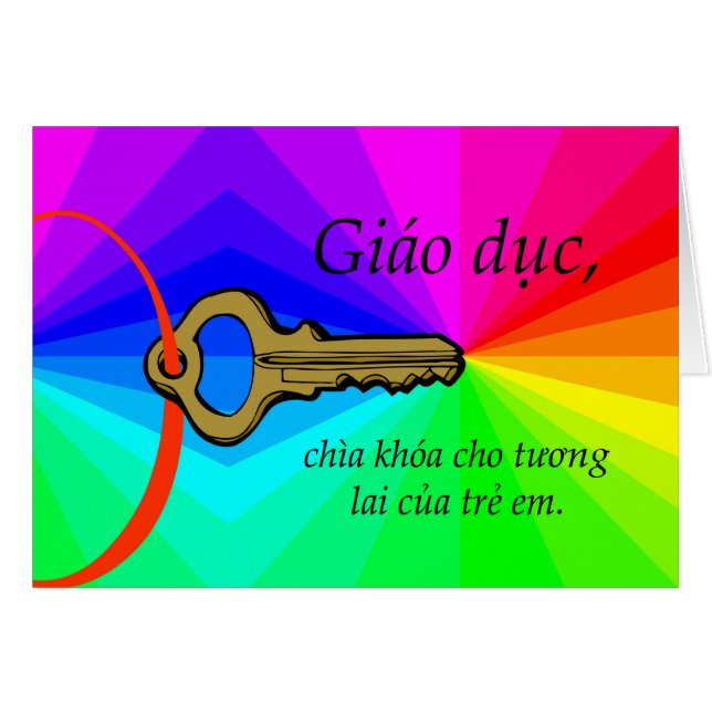 Giao duc, Teacher Appreciation Card in Vietnamese (Front Horizontal)