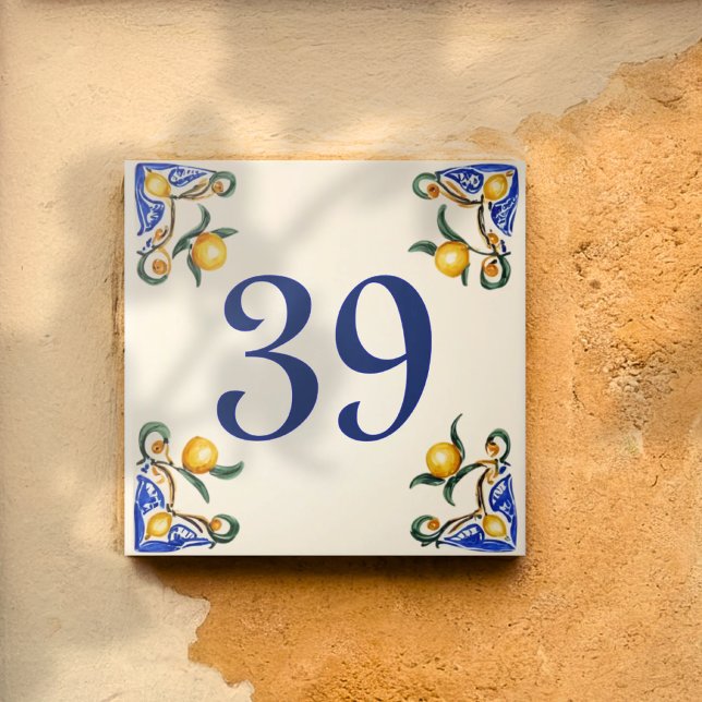 Giardino dei Limoni – House Number Ceramic Tile (Creator Uploaded)