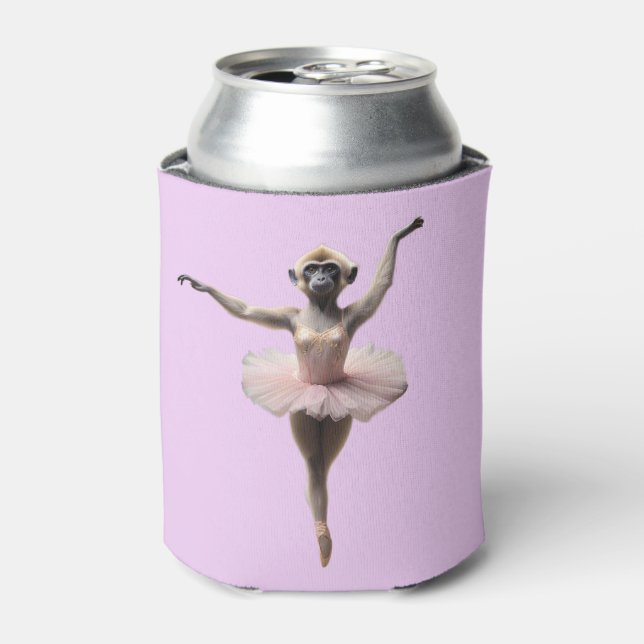 Gibbon Monkey Ballet Dancer In A Tutu, Can Cooler (Can Front)