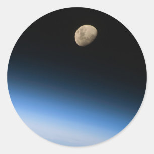 Gibbous Moon from Orbit Sticker