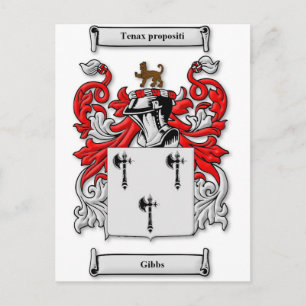 Gibbs Coat of Arms Postcard