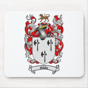 GIBBS FAMILY CREST -  GIBBS COAT OF ARMS MOUSE PAD