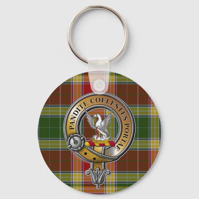 Gibbs Gibsone Tartan & Badge Keychain (Front)