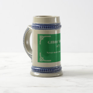 Gibbs' rule 73 beer stein