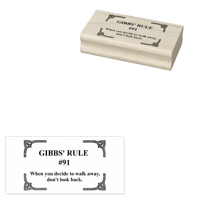 Gibbs' rule 91 rubber stamp (Stamped)