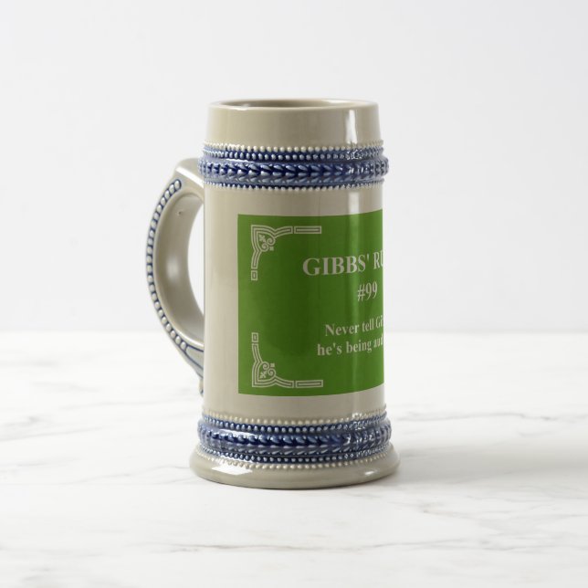 Gibbs' rule 99 beer stein (Front Left)