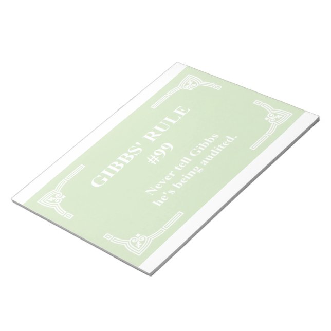 Gibbs' rule 99 notepad (Angled)
