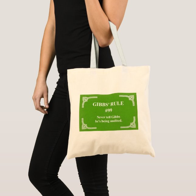 Gibbs' rule 99 tote bag (Front (Product))
