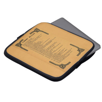 Gibbs' rules laptop sleeve