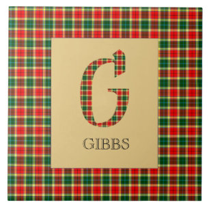Gibbs Tartan Monogram G  Tile