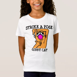 GIBBY CAT funny Kids Girls T-shirts