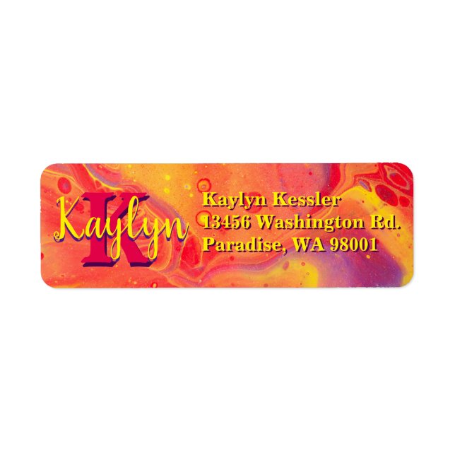 Gibier Red Purple Acrylic Flow Art (Devant)