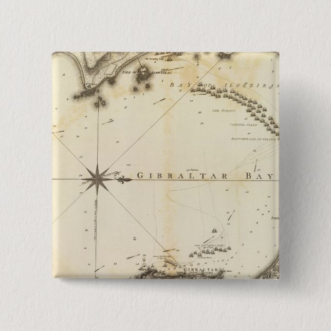 Gibraltar 2 Inch Square Button (Front)