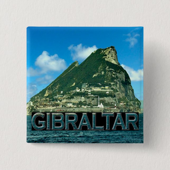 Gibraltar 2 Inch Square Button (Front)