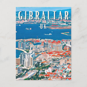 Gibraltar, a city of rocks and cliffs postcard