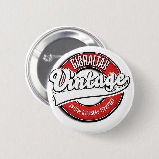 Gibraltar British Overseas Territory logo 2 Inch Round Button