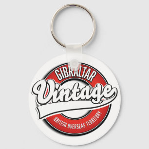 Gibraltar British Overseas Territory logo Keychain