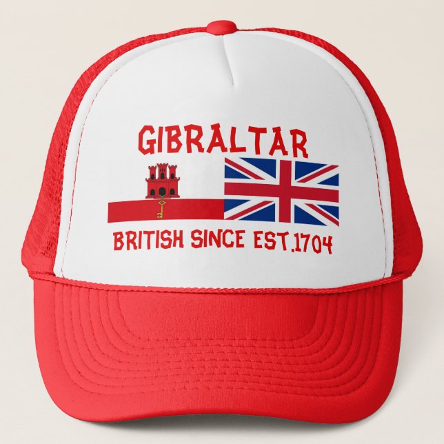 Gibraltar British Since Est.1704 Truckers Hat (Front)