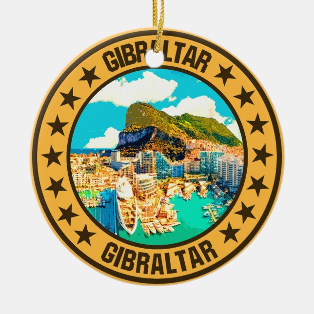 Gibraltar                                          ceramic ornament (Front)