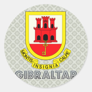 Gibraltar Coat of Arms Classic Round Sticker