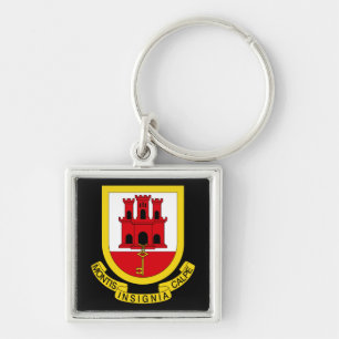 Gibraltar coat of arms keychain