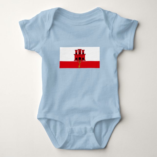 Gibraltar Flag Baby Bodysuit (Front)