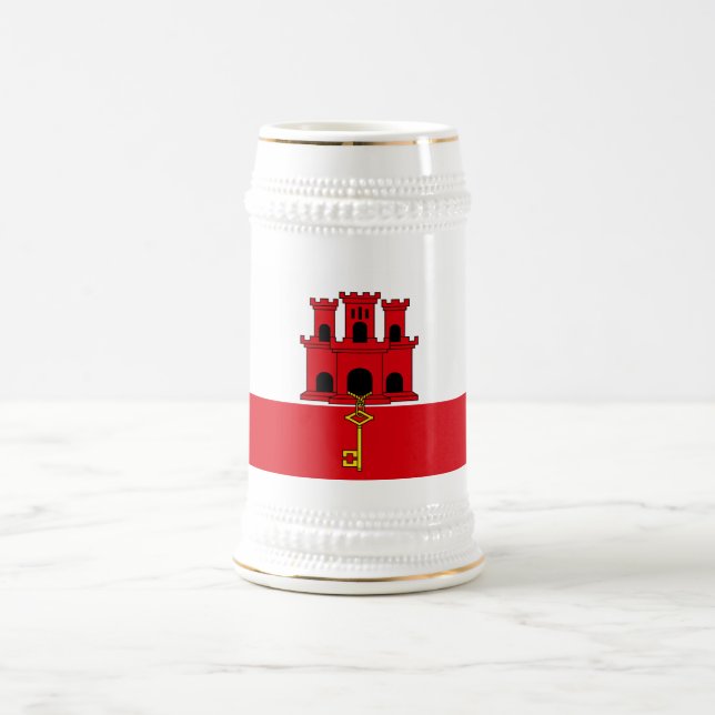 Gibraltar Flag Beer Stein (Center)