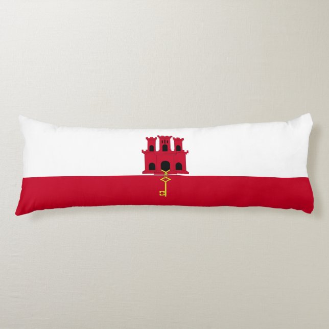 Gibraltar flag body pillow (Front)