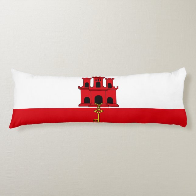 Gibraltar Flag Body Pillow (Front)
