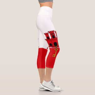 Gibraltar Flag Capri Leggings