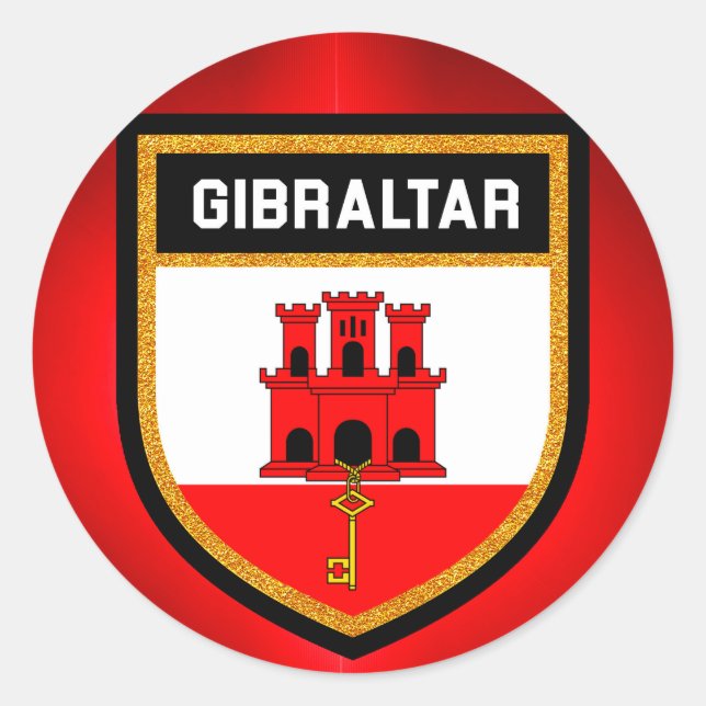 Gibraltar Flag Classic Round Sticker (Front)