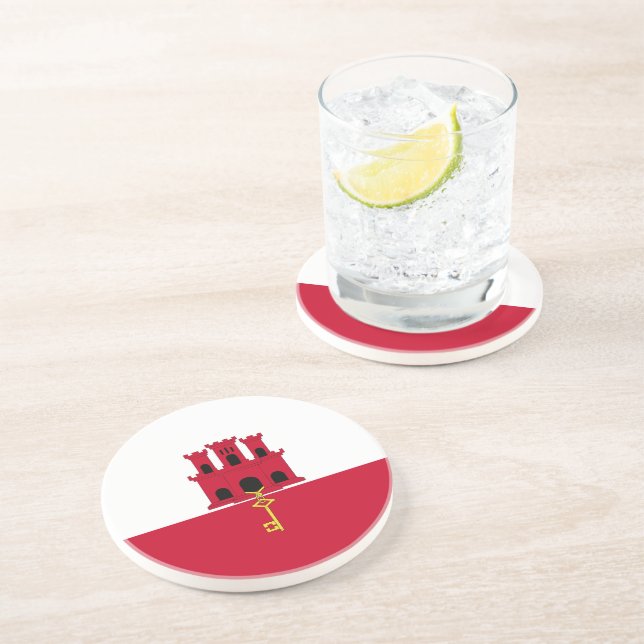 Gibraltar flag coaster (Side)
