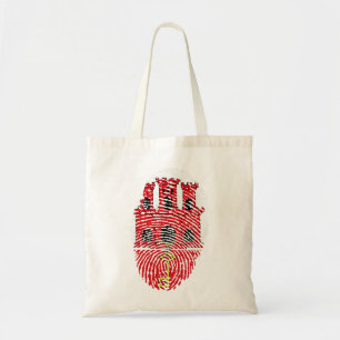 Gibraltar Flag Fingerprint Country Pride Tote Bag