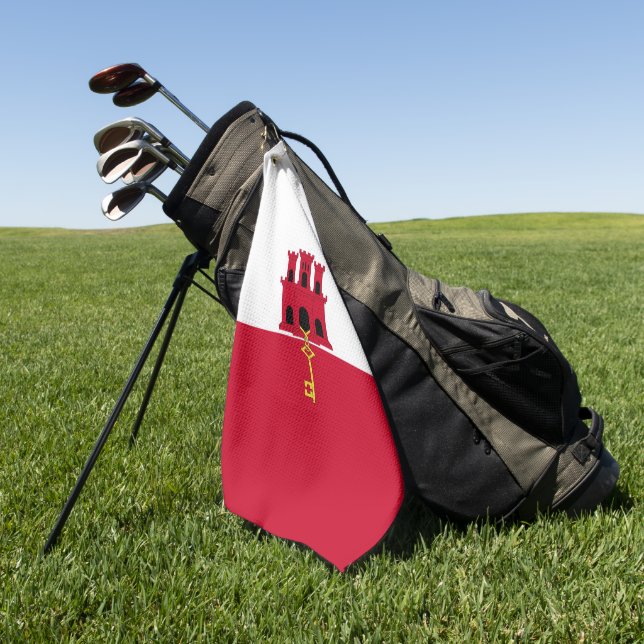Gibraltar flag golf towel (Green)