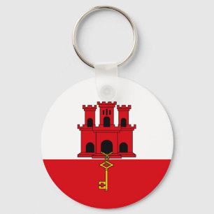 Gibraltar Flag Keychain