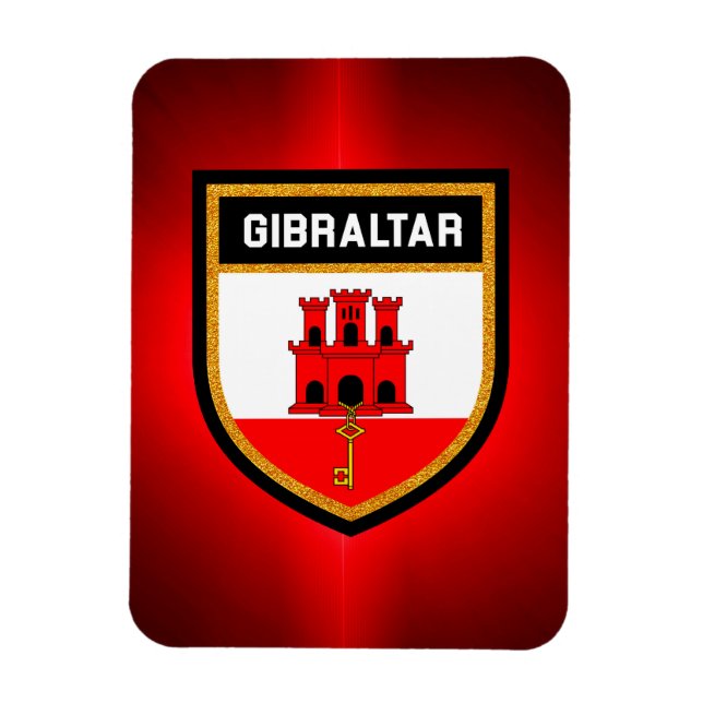 Gibraltar Flag Magnet (Vertical)