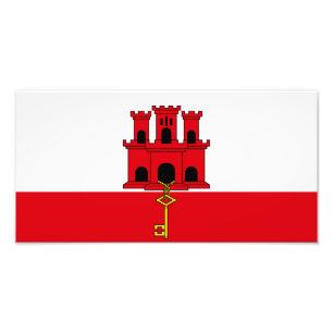 Gibraltar Flag Photo Print