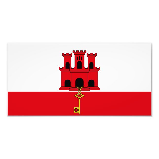 Gibraltar Flag Photo Print (Front)