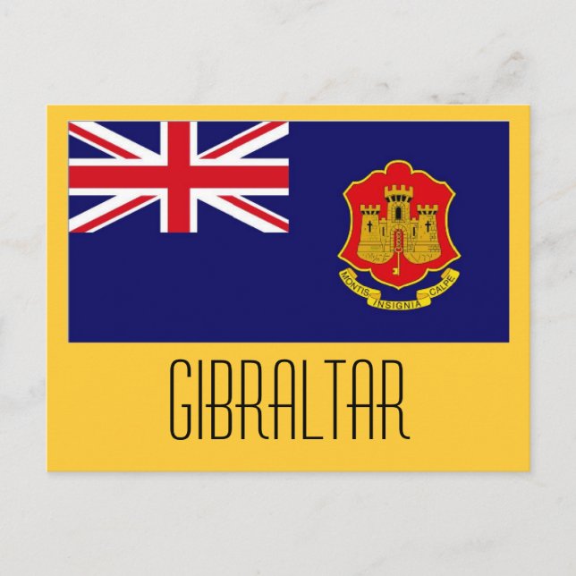 Gibraltar flag postcard (Front)