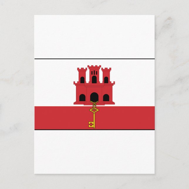Gibraltar Flag Postcard (Front)