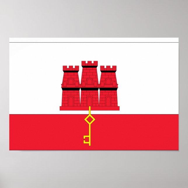 Gibraltar Flag Poster (Front)